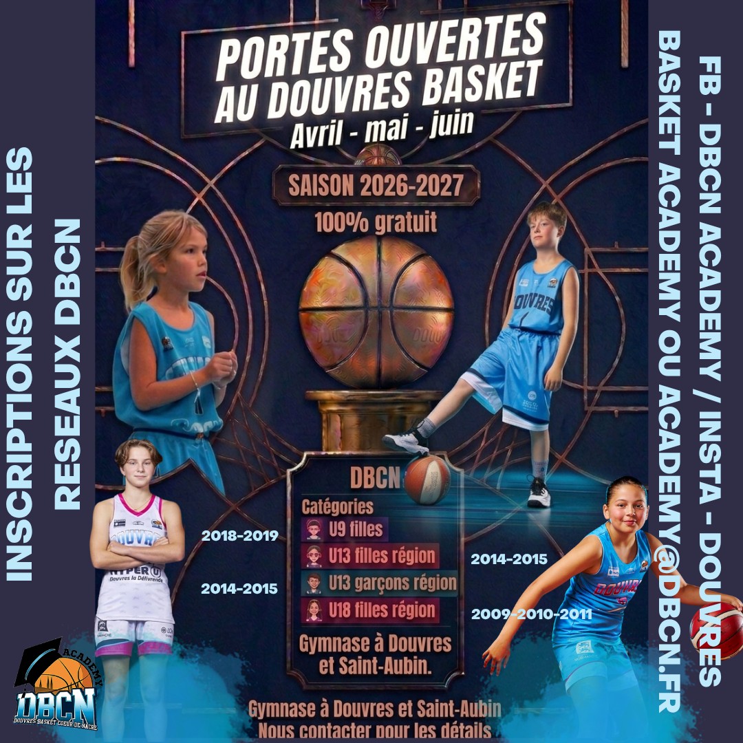 Photo de présentation de l'article : Portes-ouvertes DBCN ACADEMY (saison 2026-2027)